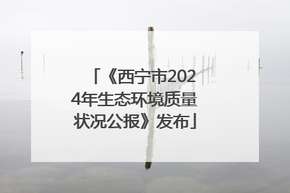 《西宁市2024年生态环境质量状况公报》发布