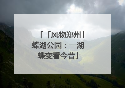 「风物郑州」蝶湖公园：一湖蝶变看今昔
