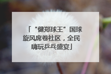 “健郑球王”国球旋风席卷社区，全民嗨玩乒乓盛宴