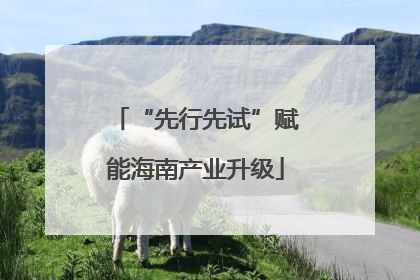 “先行先试”赋能海南产业升级