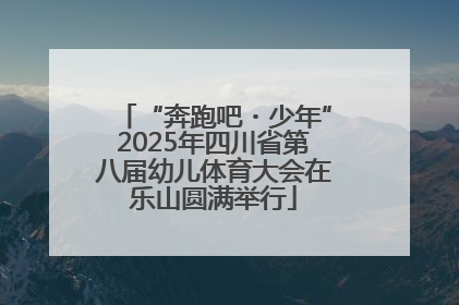 “奔跑吧・少年”2025年四川省第八届幼儿体育大会在乐山圆满举行