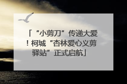 “小剪刀”传递大爱！柯城“杏林爱心义剪驿站”正式启航