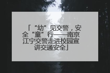“幼”见交警，安全“童”行——南京江宁交警走进校园宣讲交通安全