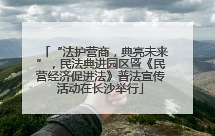 “法护营商，典亮未来”，民法典进园区暨《民营经济促进法》普法宣传活动在长沙举行