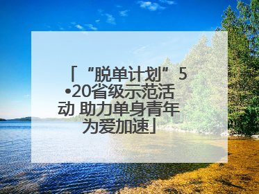 “脱单计划”5•20省级示范活动 助力单身青年为爱加速