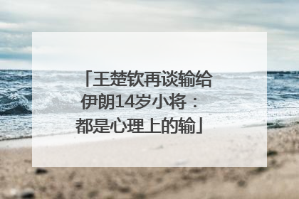 王楚钦再谈输给伊朗14岁小将：都是心理上的输