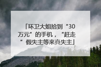 环卫大姐拾到“30万元”的手机，“赶走”假失主等来真失主