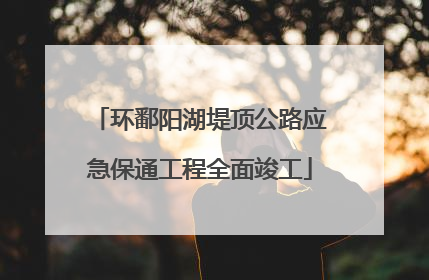 环鄱阳湖堤顶公路应急保通工程全面竣工