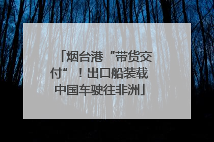 烟台港“带货交付”！出口船装载中国车驶往非洲