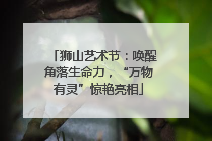狮山艺术节：唤醒角落生命力，“万物有灵”惊艳亮相