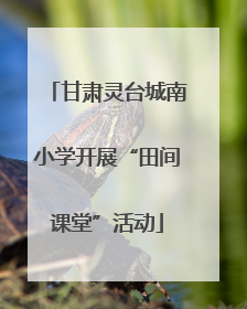 甘肃灵台城南小学开展“田间课堂”活动