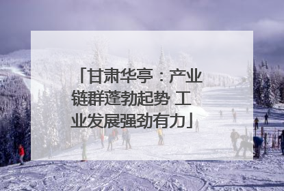 甘肃华亭：产业链群蓬勃起势 工业发展强劲有力