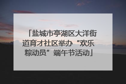 盐城市亭湖区大洋街道育才社区举办“欢乐粽动员”端午节活动