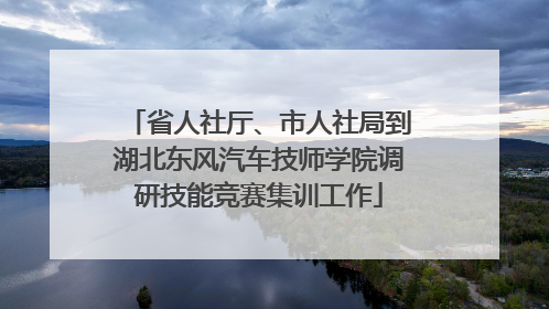 省人社厅、市人社局到湖北东风汽车技师学院调研技能竞赛集训工作