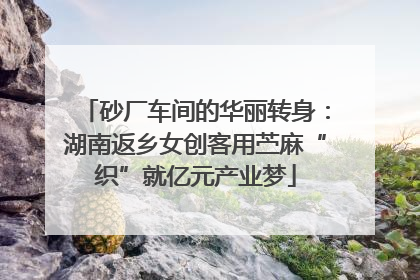 砂厂车间的华丽转身：湖南返乡女创客用苎麻“织”就亿元产业梦