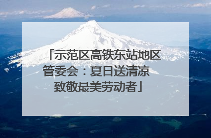 示范区高铁东站地区管委会：夏日送清凉 致敬最美劳动者