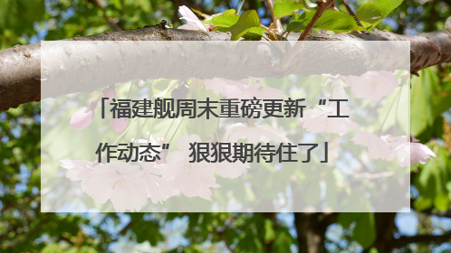 福建舰周末重磅更新“工作动态” 狠狠期待住了