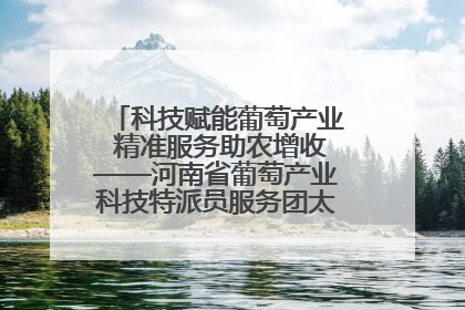 科技赋能葡萄产业 精准服务助农增收——河南省葡萄产业科技特派员服务团太康县科技服务纪实