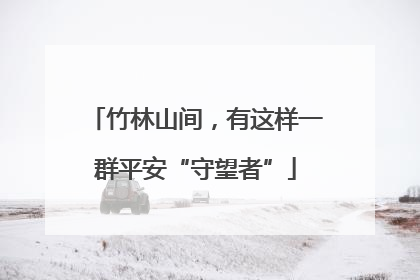 竹林山间，有这样一群平安“守望者”
