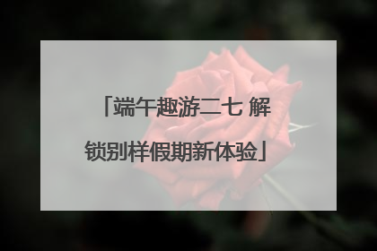 端午趣游二七 解锁别样假期新体验