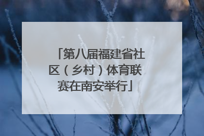 第八届福建省社区（乡村）体育联赛在南安举行