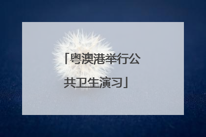 粤澳港举行公共卫生演习
