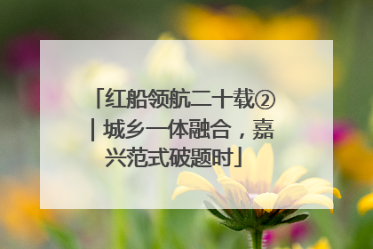 红船领航二十载②｜城乡一体融合，嘉兴范式破题时