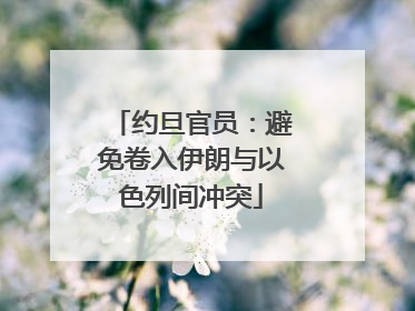 约旦官员：避免卷入伊朗与以色列间冲突