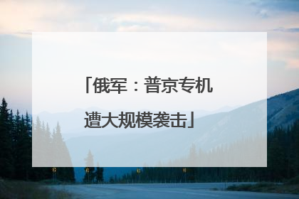 俄军：普京专机遭大规模袭击