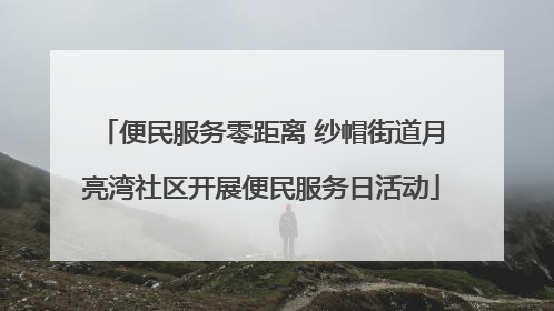 便民服务零距离 纱帽街道月亮湾社区开展便民服务日活动