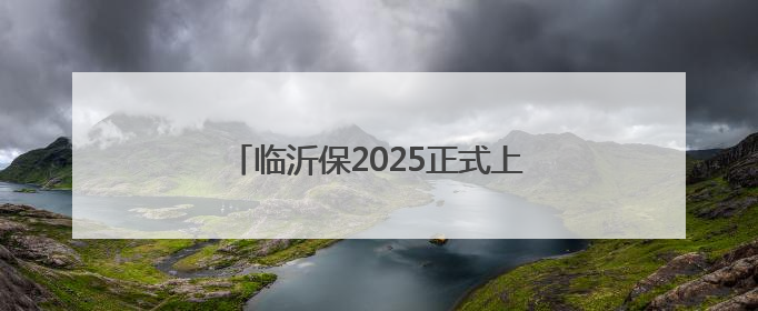 临沂保2025正式上线，缴费开始办理啦