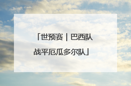 世预赛｜巴西队战平厄瓜多尔队