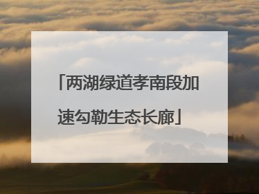 两湖绿道孝南段加速勾勒生态长廊