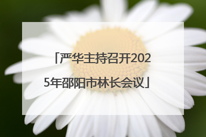 严华主持召开2025年邵阳市林长会议