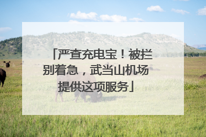 严查充电宝！被拦别着急，武当山机场提供这项服务