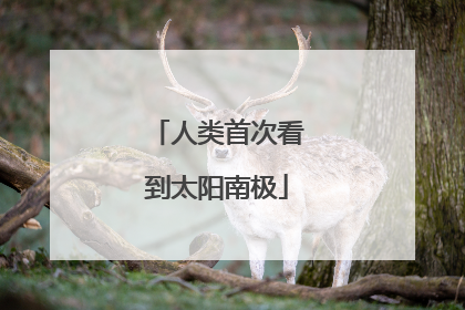 人类首次看到太阳南极