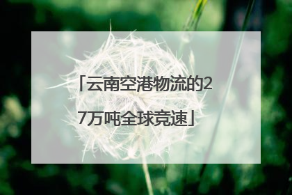云南空港物流的27万吨全球竞速