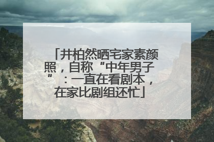 井柏然晒宅家素颜照，自称“中年男子”：一直在看剧本，在家比剧组还忙