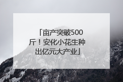 亩产突破500斤！安化小花生种出亿元大产业