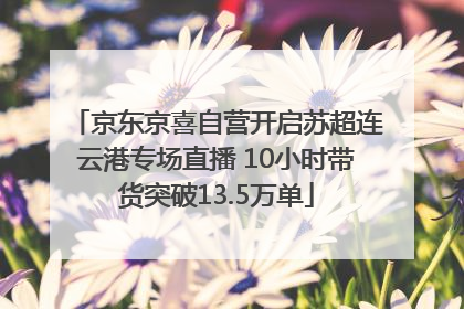京东京喜自营开启苏超连云港专场直播 10小时带货突破13.5万单