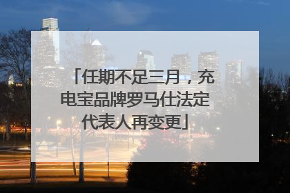 任期不足三月，充电宝品牌罗马仕法定代表人再变更