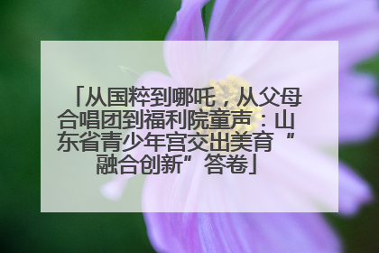从国粹到哪吒，从父母合唱团到福利院童声：山东省青少年宫交出美育“融合创新”答卷