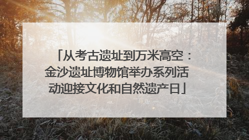 从考古遗址到万米高空：金沙遗址博物馆举办系列活动迎接文化和自然遗产日
