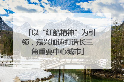 以“红船精神”为引领，嘉兴加速打造长三角重要中心城市