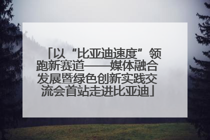 以“比亚迪速度”领跑新赛道——媒体融合发展暨绿色创新实践交流会首站走进比亚迪
