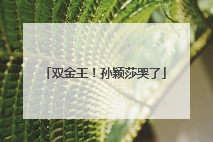 双金王！孙颖莎哭了