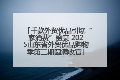 千款外贸优品引爆“家消费”盛宴 2025山东省外贸优品购物季第三期圆满收官
