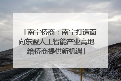 南宁侨商：南宁打造面向东盟人工智能产业高地给侨商提供新机遇