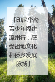 印尼华裔青少年福建漳州行：感受祖地文化和侨乡发展脉搏