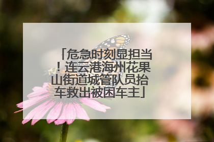 危急时刻显担当！连云港海州花果山街道城管队员抬车救出被困车主
